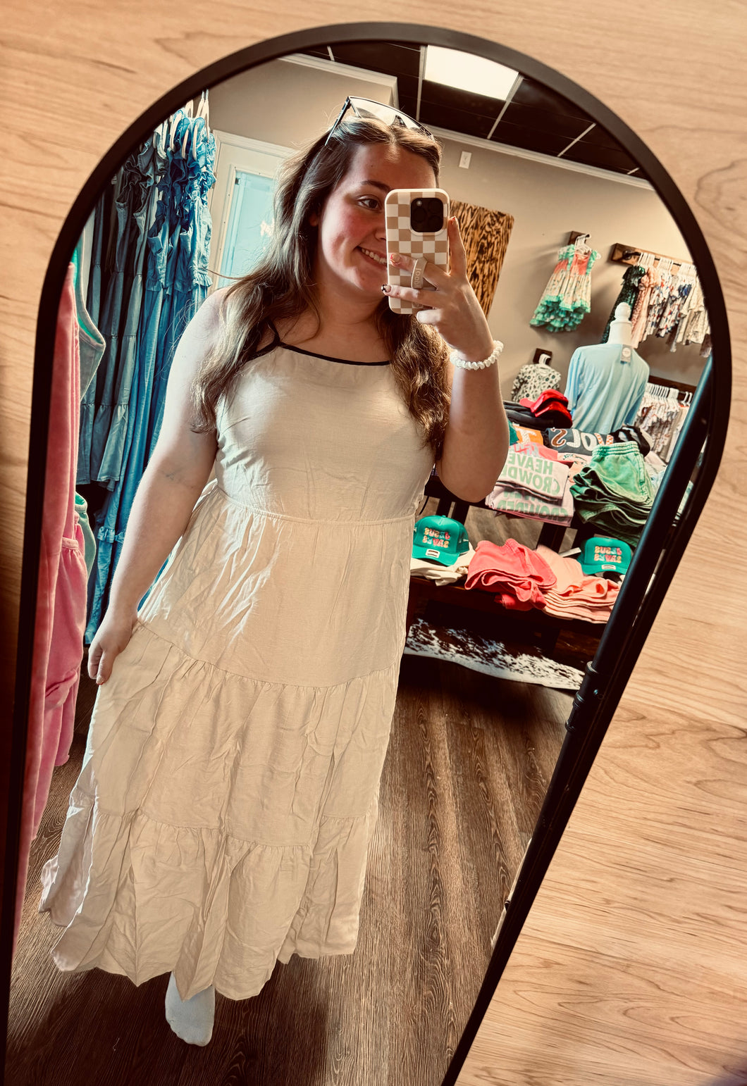 Cream Tie Dress