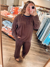 Load image into Gallery viewer, Navy/Brown Stripe Set
