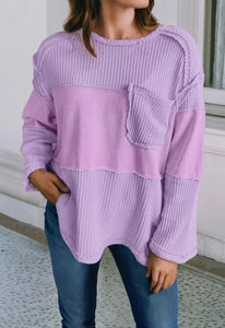 Purple Pocket Long Sleeve