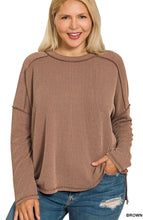 Load image into Gallery viewer, Ribbed Long Sleeve Top - Reg + Curvy
