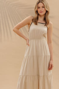Cream Tie Dress