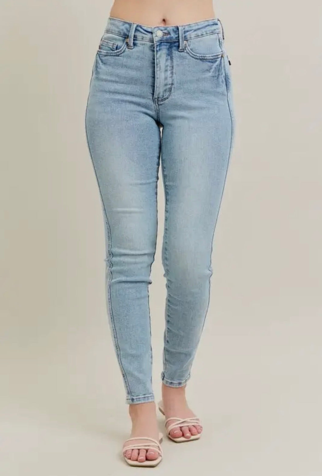 Judy Blue Light Mid Rise Skinny Tummy Control