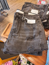 Load image into Gallery viewer, KanCan Black Distressed Shorts REG + CURVY
