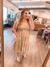 Load image into Gallery viewer, Mustard Floral Dress
