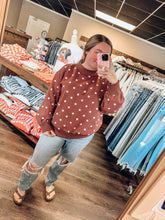Load image into Gallery viewer, Oversized Mocha Dot Crewneck
