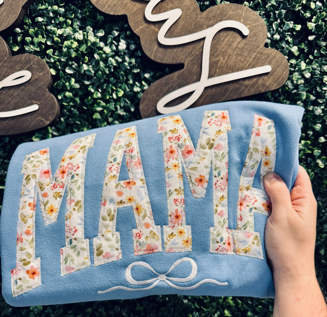 Appliqué Mama Foral Crew
