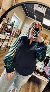 Floral Stripe Top
