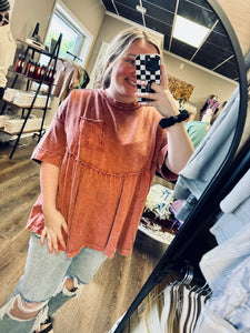 Lace Pocket Oversized Tee