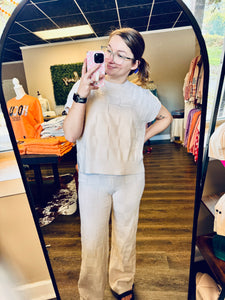 Cream Checkered Set