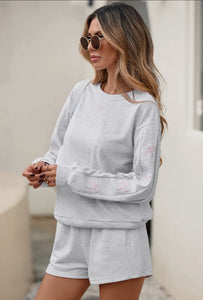 Bow Long Sleeve Set