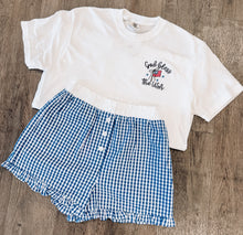 Load image into Gallery viewer, Blue Plaid Shorts
