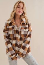 Load image into Gallery viewer, Teddy Plaid Shacket
