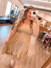 Load image into Gallery viewer, Mustard Floral Dress
